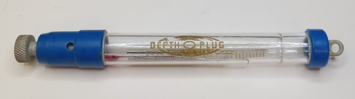 Jauge de profondeur/température de pêche vintage Depth-O-Plug