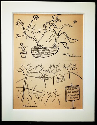 ABE BIRNBAUM (1900-1966) Original Limited Edition Lithograph 1950s SIGNED