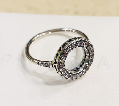 Pandora Sparkling Halo Ring #191039CZ +Gift Box +Polish Cloth ~Choose Size
