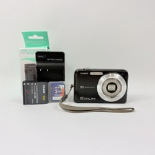 Casio Exilim EX-Z1050 Digital Camera 10.1MP Silver 3x Optical Zoom Bundle Great