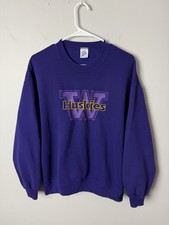 Vintage Washington Huskies Men's M/L Purple 90s Sweatshirt College