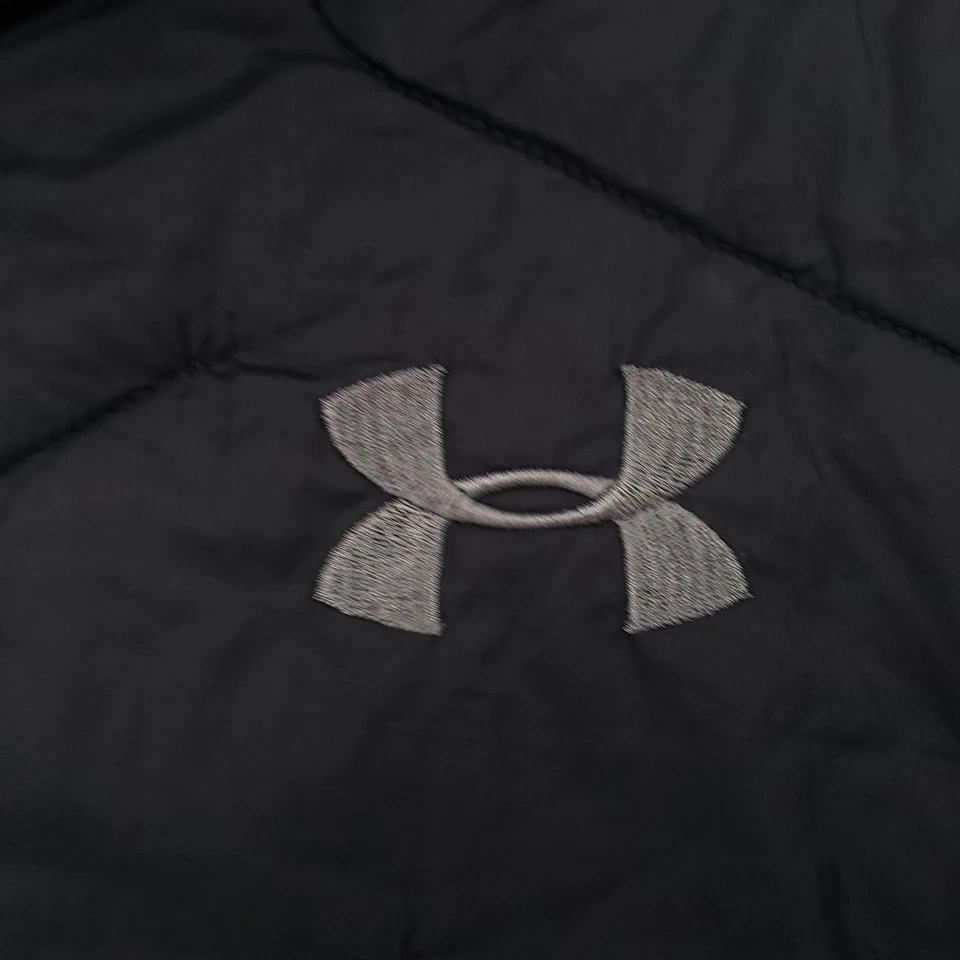 Chaqueta Under Armour Niños YXL Negra Cremallera Completa Suelta Coldgear Reactor Tormenta Exterior Foto 4 de 4
