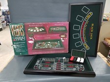 Vega Casino Solid Wood & Felt Blackjack, Roul...