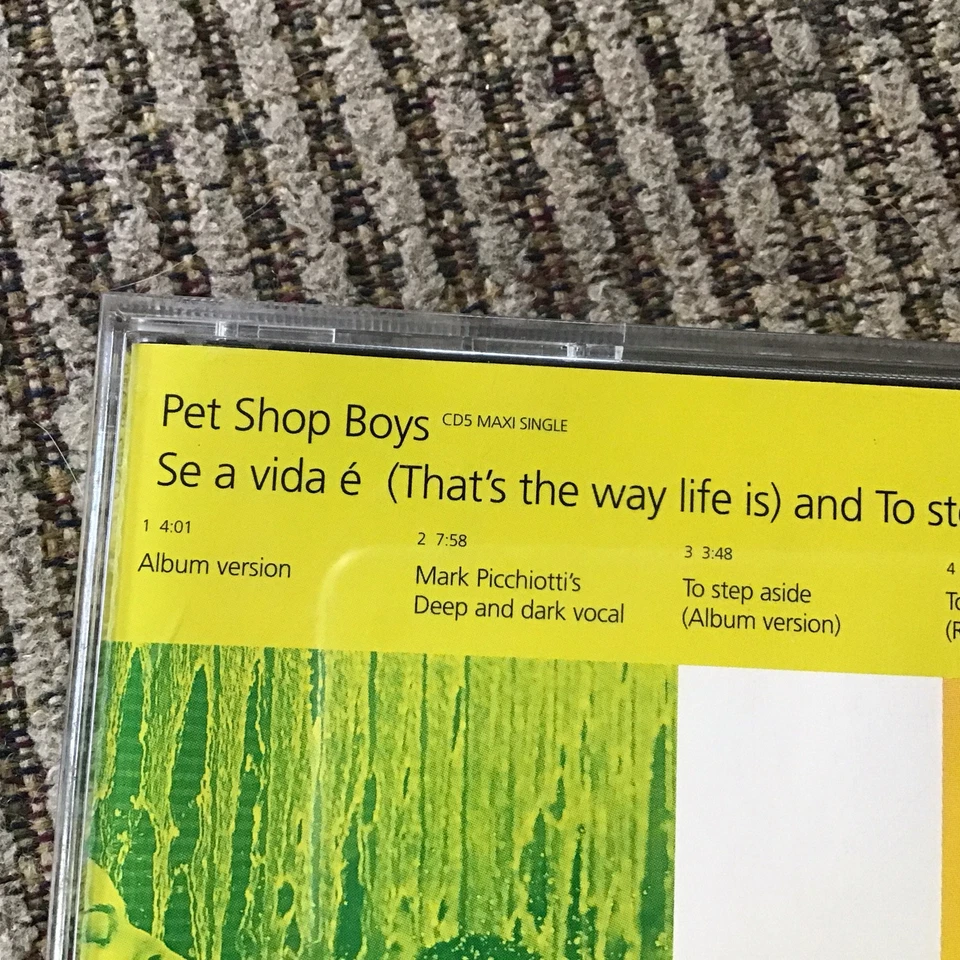 PET SHOP BOYS SE A VIDA E (THAT’S THE WAY LIFE IS)/TO STEP ASIDE OOP MAXI SINGLE Foto 3 de 4