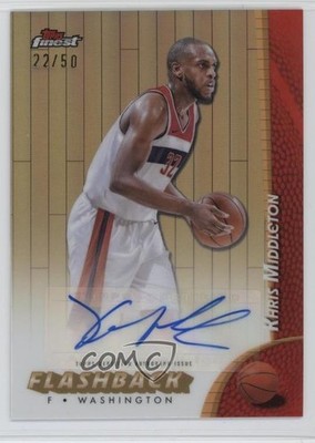 2024-25 Topps Finest Flashback Gold Refractor 22/50 Khris Middleton Auto oh4
