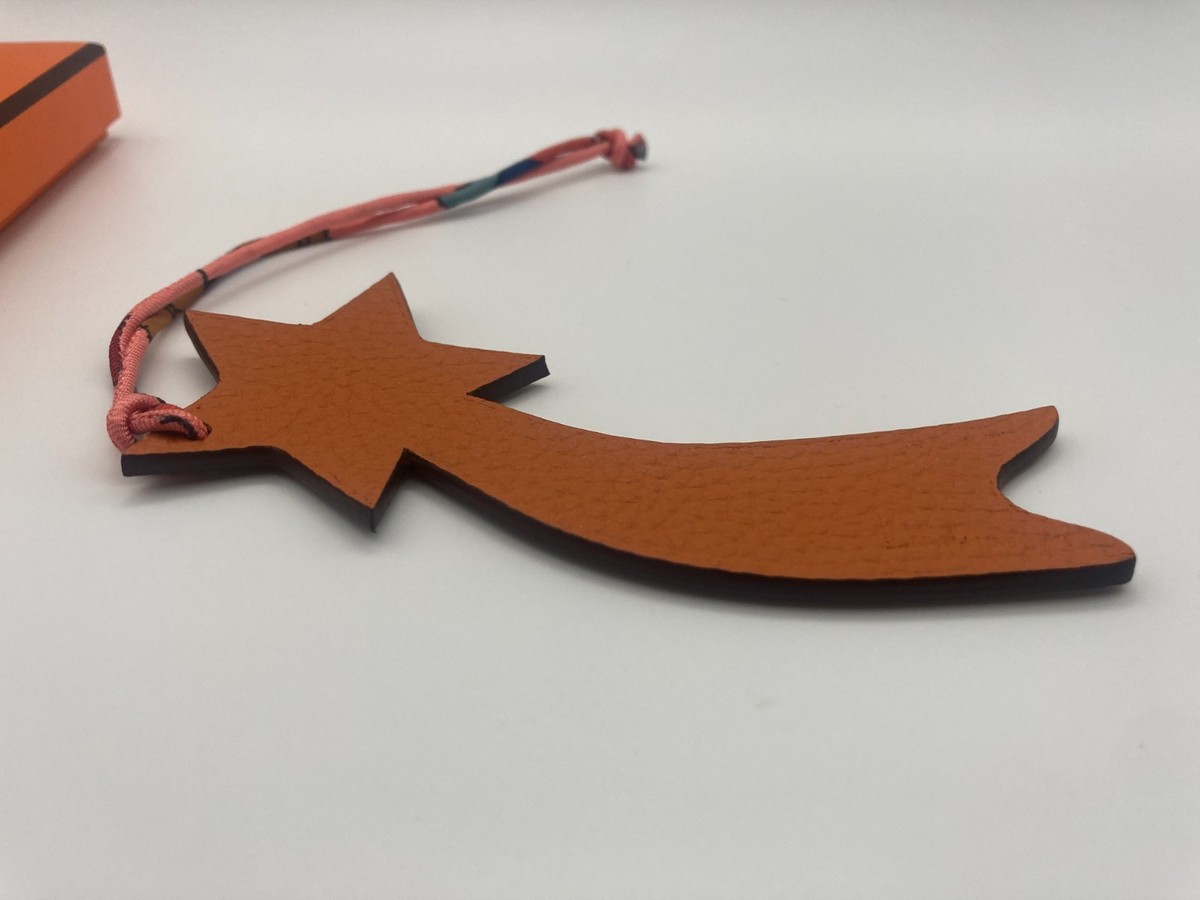 Hermes Petit H Shooting Star Charm Leather Bag Accessory with Box 