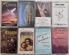 LOT OF 8 HYMNS, GOSPEL HITS, CHANTS, CHORUSES MUSIC CASSETTE TAPES