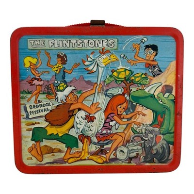 Vintage 1971 Aladdin The Flintstones Bedrock Festival Metal Lunchbox