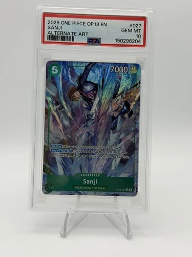 PSA 10 GEM MINT Sanji (Alternate Art) OP13-027 Carrying On His Will Foil