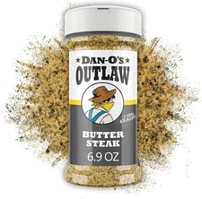 (Free Duty Tax) Dan-O's Outlaws Butter Steak Seasoning, 6.9 oz Bottle, All P