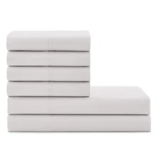 1000 Thread Count Platinum Silver U.S. Grown Cotton Luxury Bed Sheet Set, Queen