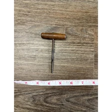 Antique Shoemakers Pegging Awl Leather Working Tool Wooden Handle AS IS