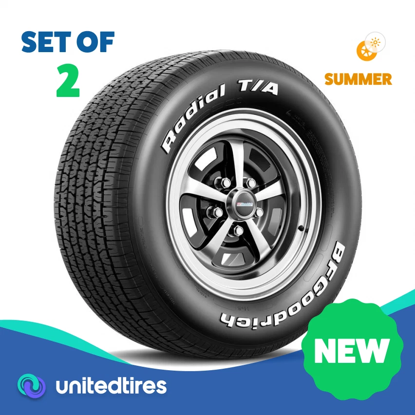 売り切り！【新品】グッドリッチ　Radial T/A 235/60R14×2本　215/60R14×2本 BFGoodrich Radial T/A Raised White Letter 215/60R14 Tire
