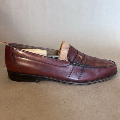 Bally Men s Raffael Brown Leather Loafers Low heel Size Us 12 D Made In Italy