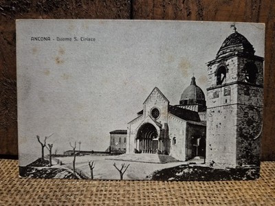 DUOMO S. CIRIACO ANCONA POSTCARD N.VG EARLY 900 SMALL COLLECTION ART HISTORY