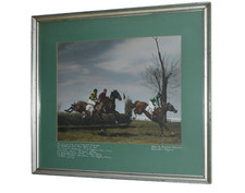20thc Marshall P. Hawkins Colored Print Photo - Middleburg Hunt Races April 1960