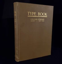 Type Book JB Lyon Company - General Printers Albany NY Complete Plant For Comp