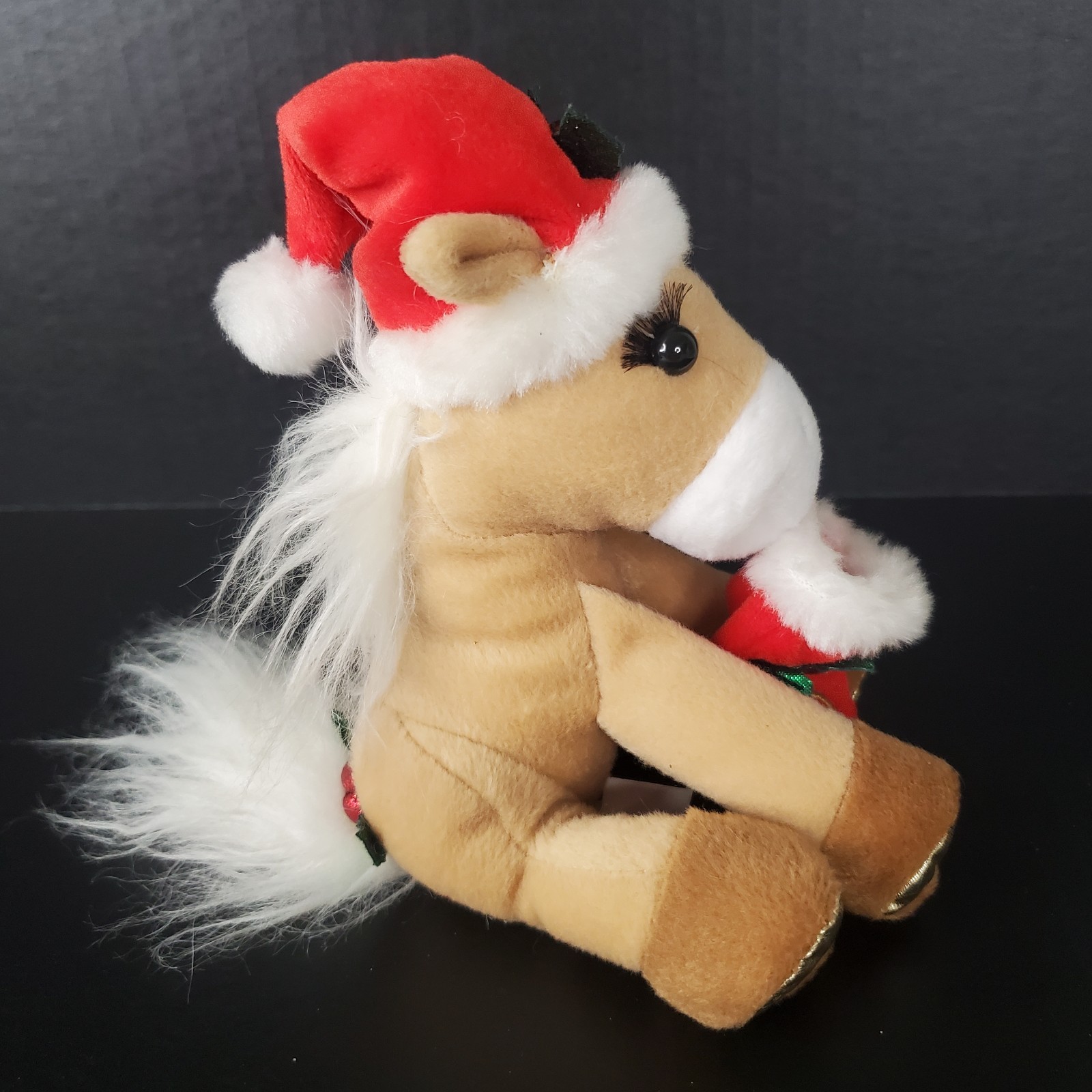 Peluche cavallo pony Breyer Natale peluche Belle con cappello calza #700415