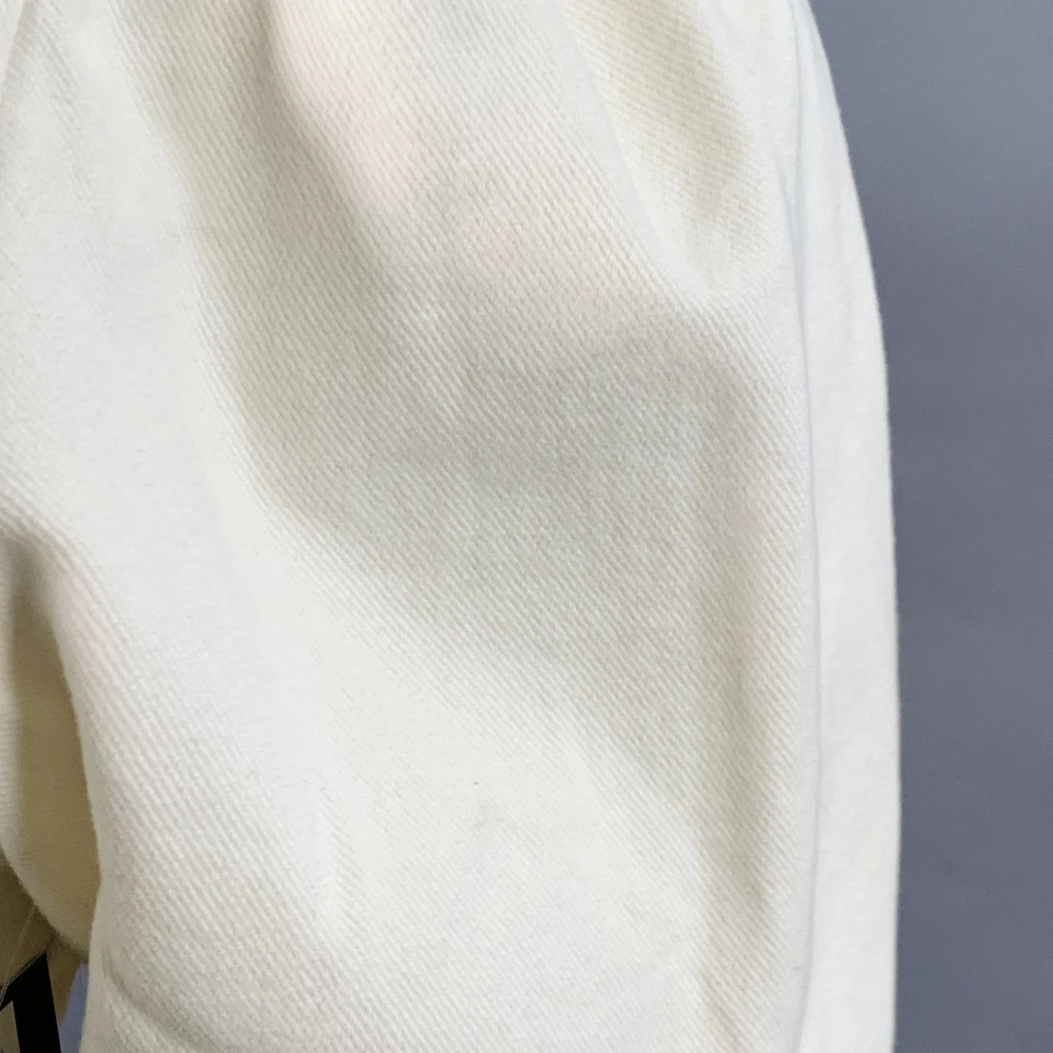 PIECES Size L Cream Cotton Twill Snaps Cape - Image 4 of 4