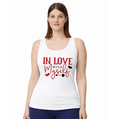 In Love With Myself Damen Trägershirt Tank Top Selbstliebe Geschenk für Sie