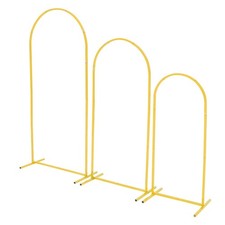 Gold Metal Arch Backdrop Stand Set 6 5 4 ft Wedding Party