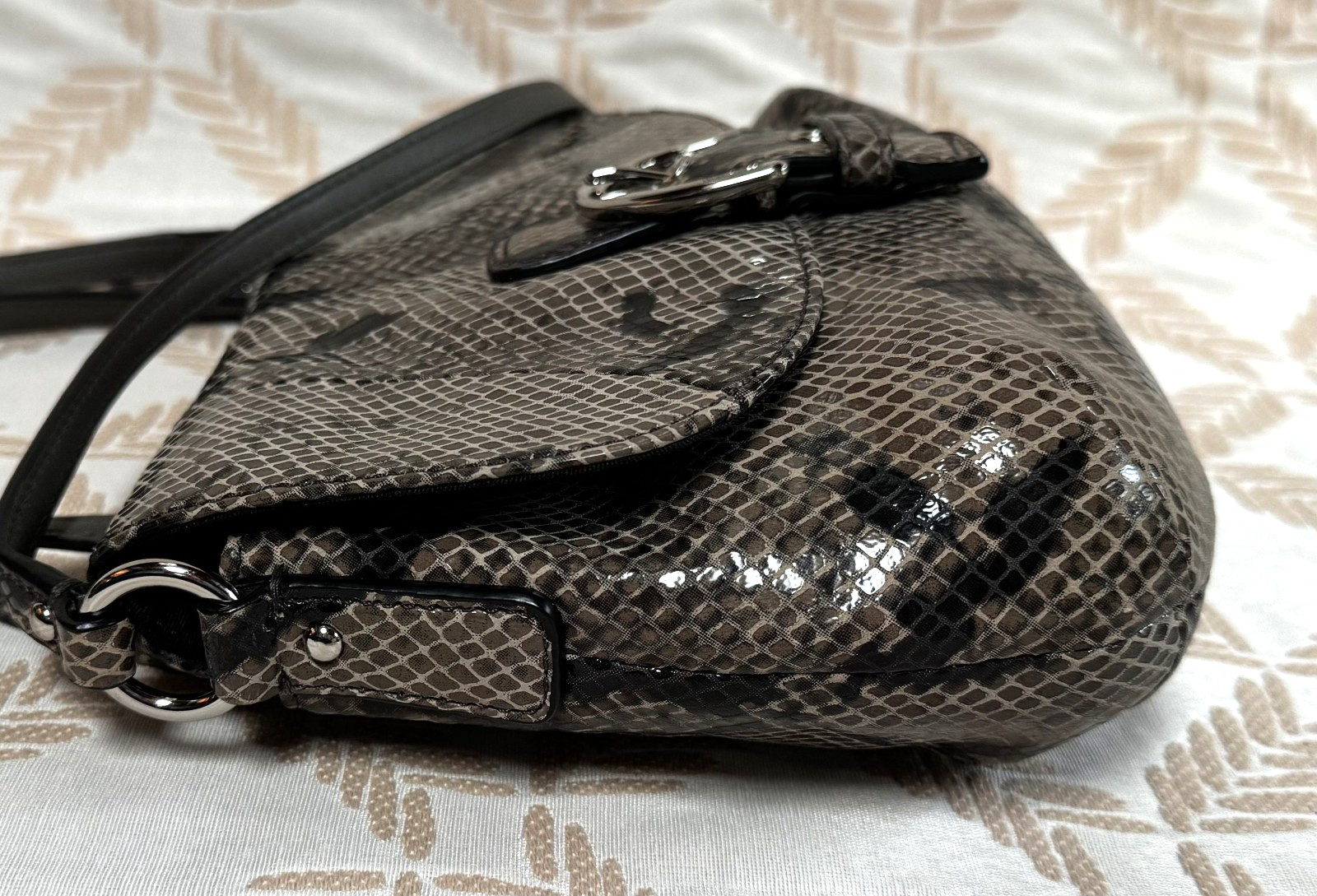 Vtg Coach Soho Python Crossbody Bag Purse - Gem