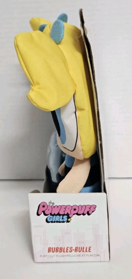 Peluche Powerpuff Girls Bubbles Puff Out con botella de exhibición NUEVO Cartoon Network Foto 3 de 4