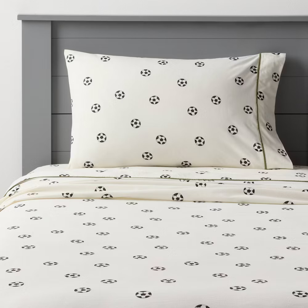 Queen Soccer Kids Cotton Sheet Set - Pillowfort 3890₽