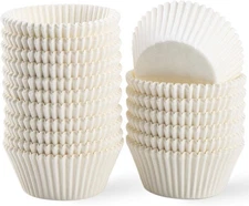 Caperci Standard White Cupcake Liners 500 Count, No Smell, Standard, 