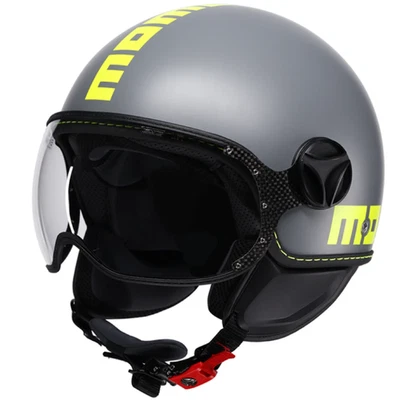 Casque Momodesign Classic Jet/Demi-Jet FGTR Fluo Gris Jaune Mat, Taille 53-54 - Photo 1/4