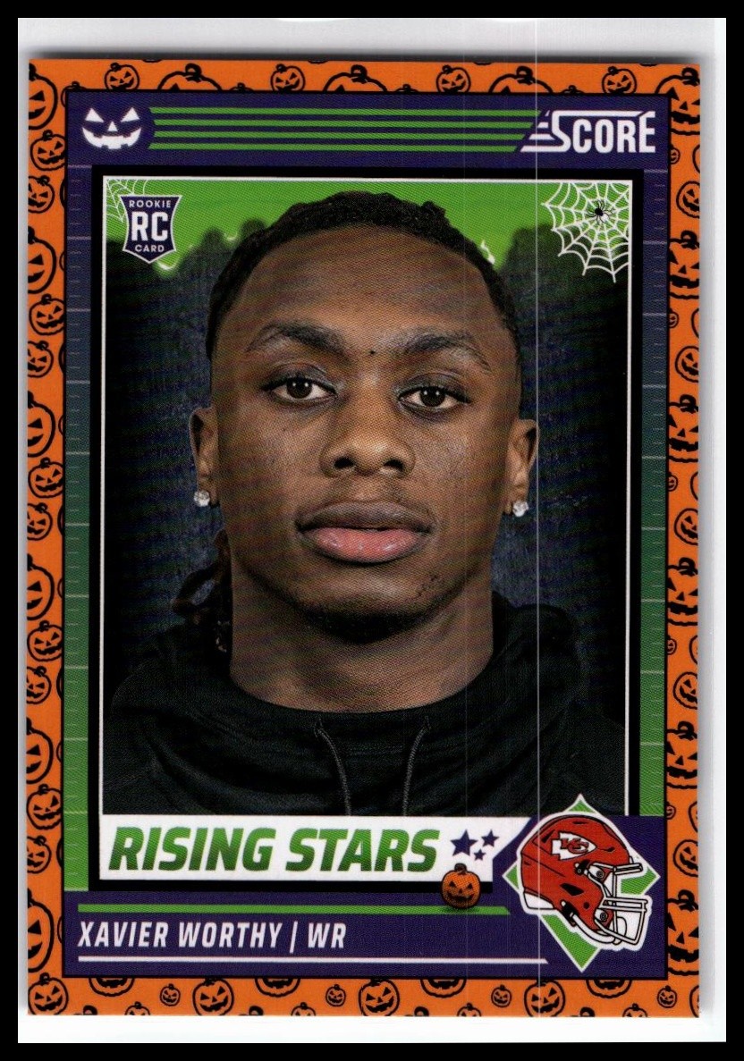 2024 Score-A-Treat #50 Xavier Worthy Rising Stars Orange Pumpkin