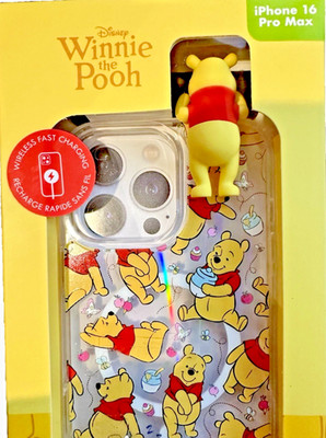 Disney Winnie the Pooh Tech Buddy iPhone 16 Pro Max Case 3D Character Cover NEW