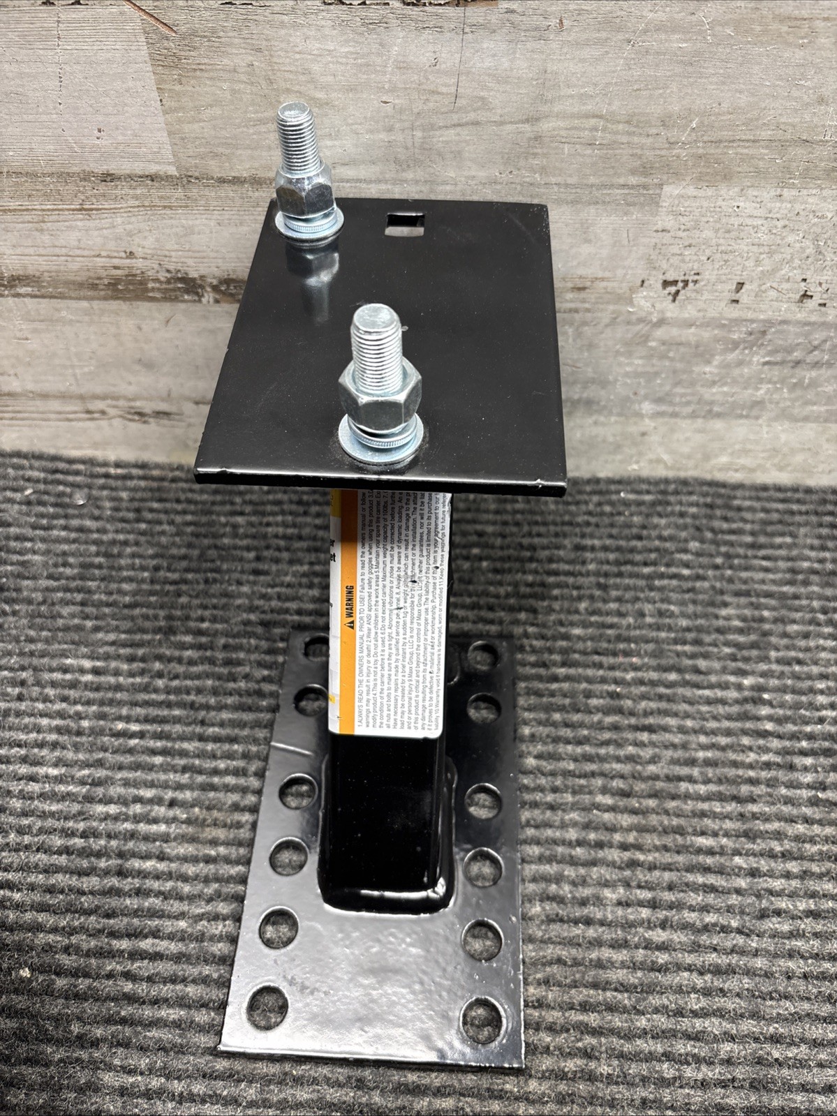 MaxxHaul 80071 Powder Coat Black Trailer Spare Carrier with Tire Locking Bracket