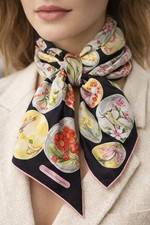 Salvatore Ferragamo Silk Scarf Botanical Medallion Print