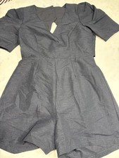 Topshop Black Short Sleeve Romper Size Small NWT