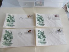 Christmas Toys In The Attic 1970 6c Stamp Fdcs Sc#1415-8 Four Artcraft Cover Set