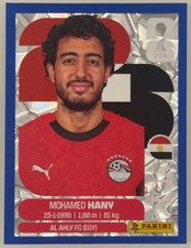 Mohamed Hanv Panini FIFA World Cup 2026 Blue Crumple Parallels Sticker
