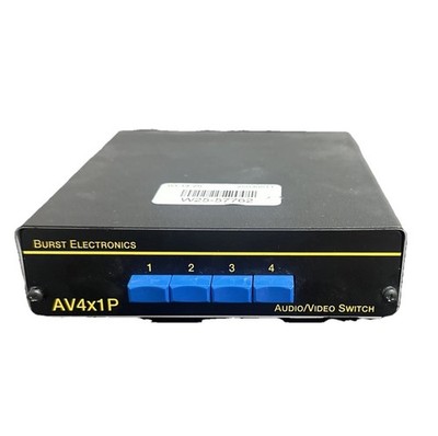 Burst Electronics AV4X1P Audio / Video 4-ch Passive Switcher RCA BNC
