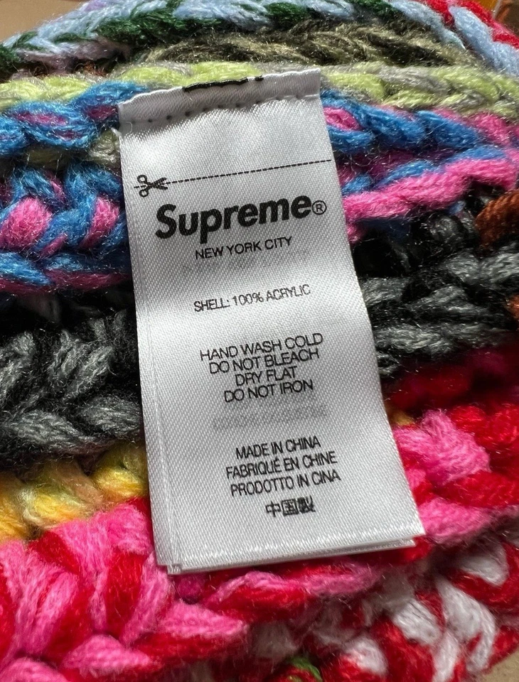 NEW Supreme Hand Tied Beanie FW23 Multicolor Box Logo - Image 3 of 4