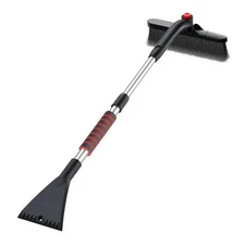 Winter Car Cleaner Extendable Snow Shovel Ice Scraper Brush Detachable Windshiel