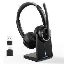 Wireless Headset, 5.3 ENC Bluetooth Headset with Microphone, Computer Headset...