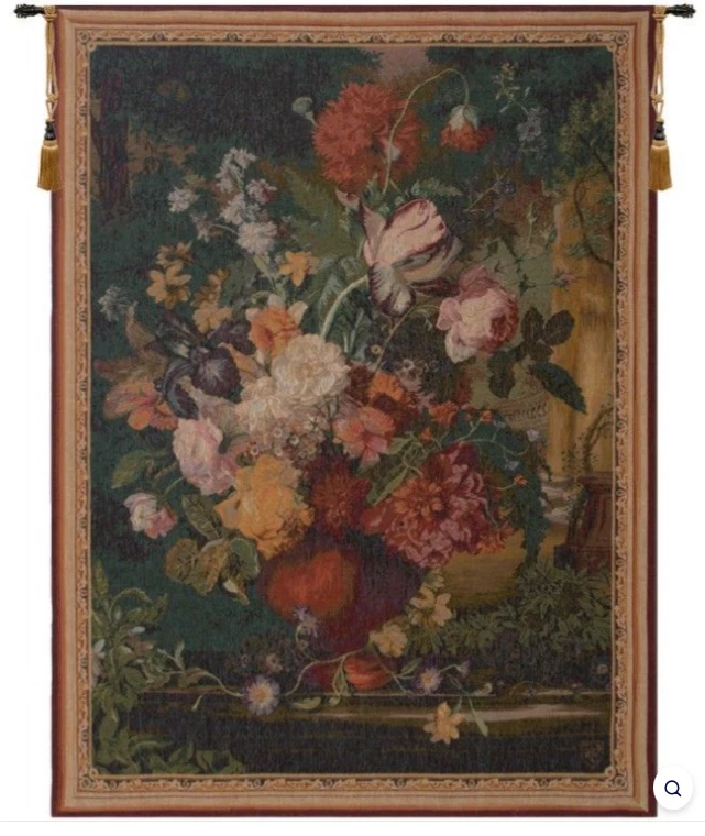 Большой настенный большой букет фламандский гобелен натюрморт от TAL - Изображение 3 из 4