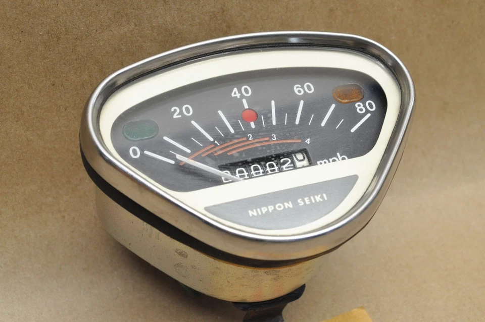 Nuevo de Lote Antiguo Honda CL70 K0 Scrambler Velocímetro MPH Odómetro Calibre 37200-089-671 Foto 3 de 4