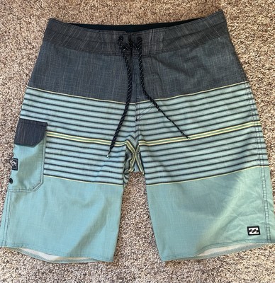 Billabong Recycler All Day Pro Board Shorts Men s Size 28 Blue Gray Striped