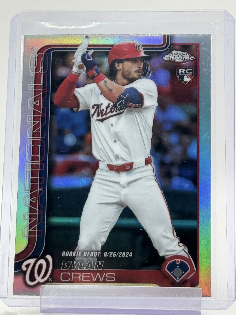 DYLAN CREWS 2025 TOPPS CHROME UPDATE ROOKIE DEBUT REFRACTOR RC Q3701