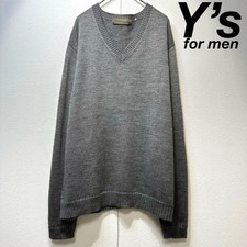 Y's for men Yohji Yamamoto V-neck design long-sleeved knit sweater Made in Japan