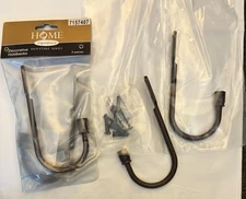 HOME Inspirations Curtain Drapery Tiebacks Holdback Holder Wall Mount Bronze 4pk