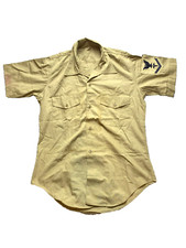 Military Shirt Adult Large Khaki Uniform Eagle Rank Navy Officer Embroidered Men