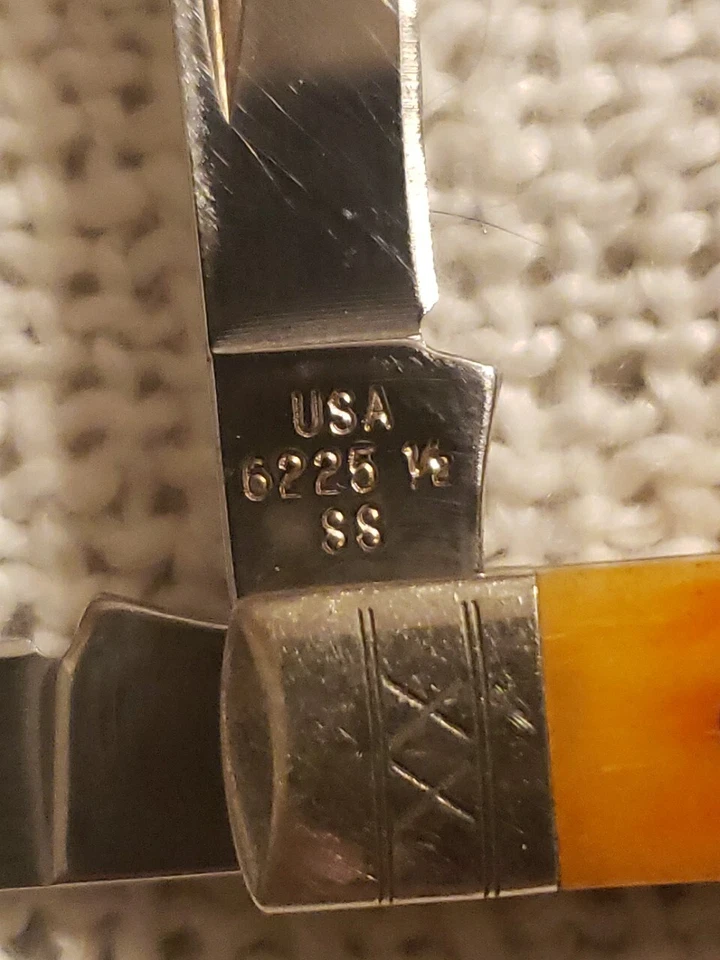 Case XX USA 6225 1/2 SS 2022 Small Center Swell Jack Bone Pocket Knife TSA EDC - Image 4 of 4