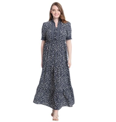 knee length dresses for ladies Petite Size Tiered Midi Dress